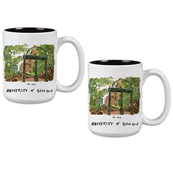 Georgia Bulldogs 2-Pack 15oz. Laura Wilcox University Mug Set Indigo Falls