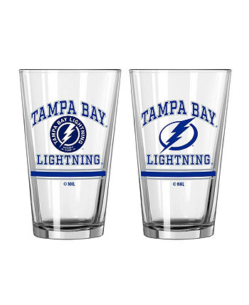Tampa Bay Lightning, 16 унций, пинта, две упаковки стаканов Logo Brand