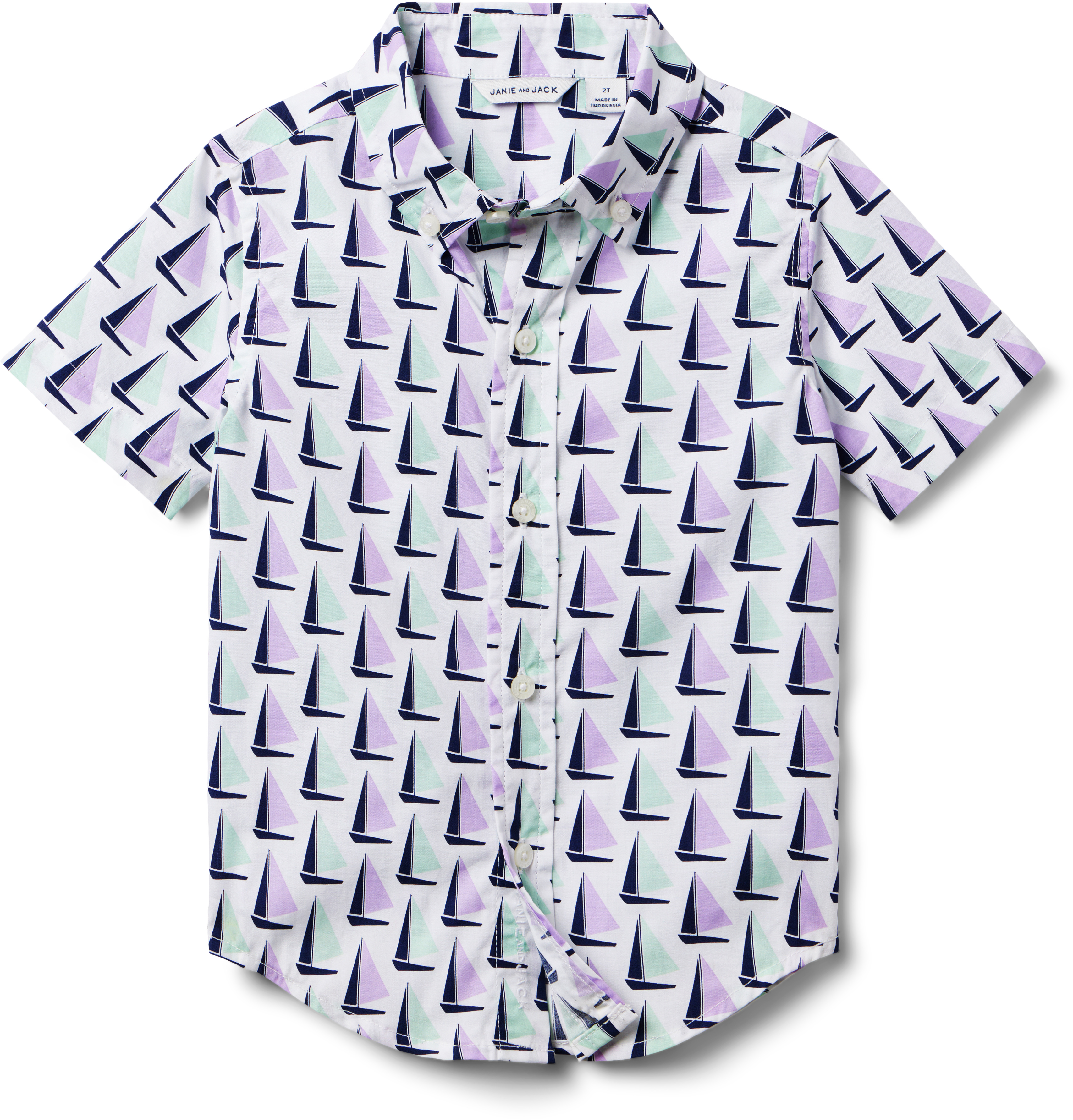 Рубашка на пуговицах с принтом парусника (для малышей/маленьких детей/больших детей) Janie and Jack