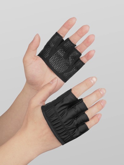 1 пара Нескользящие спортивные перчатки SHEIN