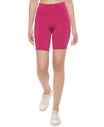 Женские велосипедные шорты с высокой талией и боковыми карманами Calvin Klein