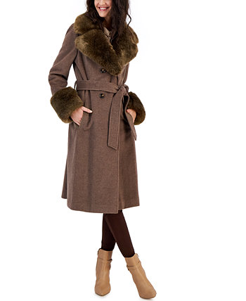 Женское Пальто с Воротником из Искусственного Меха Via Spiga Via Spiga