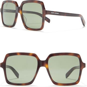 Крупногабаритные квадратные солнцезащитные очки 56 мм Saint Laurent