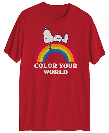 Мужская футболка с цветным рисунком Snoopy Hybrid