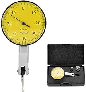 Dial Test Indicator, Precision 0.01mm Lever Dial Test Gauge for Measurement During Machining, Layout and Inspection Work Vikye