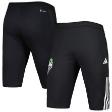Men's adidas Black Seattle Sounders FC 2023 On-Field Training AEROREADY Half Pants Adidas