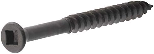 Hillman 47322 6 X 1-5/8-Inch Square Drive Trim Screw-Sharp Point, 5-Pound , Black Hillman