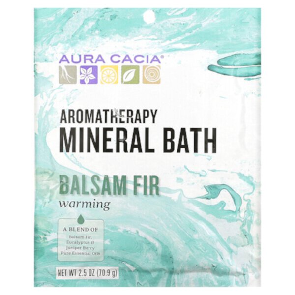 Aromatherapy Mineral Bath, Согревающий пихтовый бальзам, 2,5 унции (70,9 г) Aura Cacia