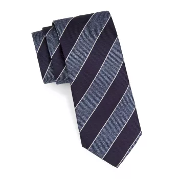 Полосатый шелковый галстук Canali
