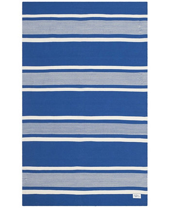 Hanover Stripe LRL2461C Синий коврик для улицы размером 4 х 6 футов LAUREN Ralph Lauren