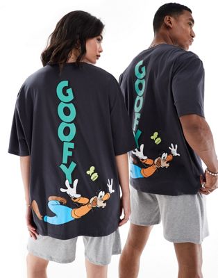 Черно-серый пижамный комплект ASOS DESIGN Goofy Disney ASOS DESIGN