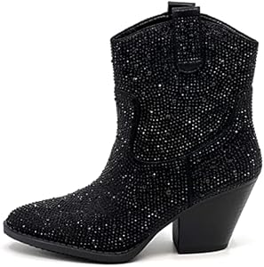 Женские Ботильоны и ботинки до щиколотки Forever Rhinestone Block Chunky Heel Forever