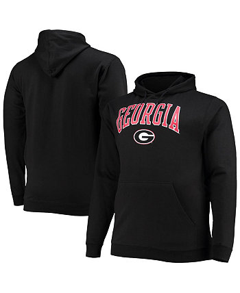 Men's Black Georgia Bulldogs Big and Tall Arch Over Logo Powerblend Pullover Hoodie Champion