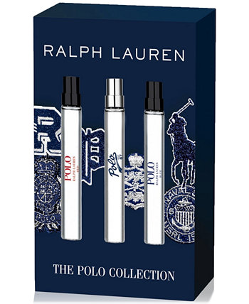 Men's 3-Pc. World Of Polo Eau de Toilette Travel Spray Gift Set Ralph Lauren