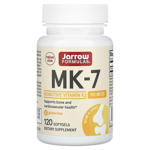 MK-7, 90 мкг, 120 мягких капсул - Jarrow Formulas Jarrow Formulas