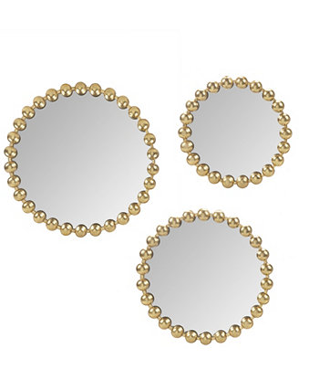 Набор круглых зеркал Marlowe из 3 предметов для декора стен Madison Park