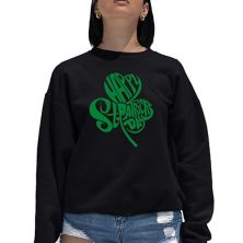 St. Patrick'S Day Shamrock - Women's Word Art Crewneck Sweatshirt LA Pop Art