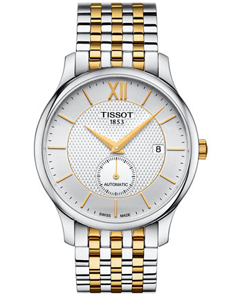 Мужские двухцветные часы Swiss Automatic Tradition с браслетом из нержавеющей стали 40 мм Tissot
