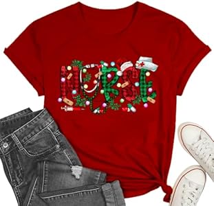 Merry Christmas Shirts for Women Christmas Gnome T-Shirt Funny Gnome Xmas Gift Tee Tops WBH