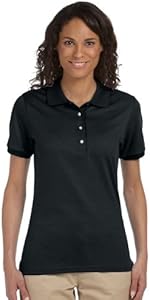 Jerzees Ladies' 5.6 oz. SpotShield™ Jersey Polo 2XL BLACK Jerzees