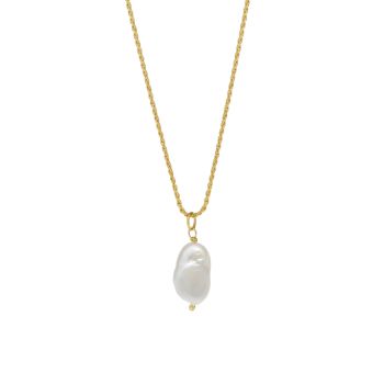 Goldplated Pearl Pendant Necklace DEGS & SAL