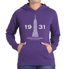 Empire State Building - Women's Word Art Hooded Sweatshirt LA Pop Art