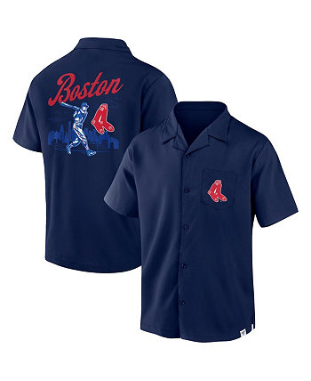 Мужская темно-синяя рубашка на пуговицах Boston Red Sox Proven Winner Camp Fanatics