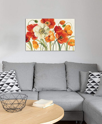 Картина на холсте "Poppies Melody I" Лизы Аудит в галерее (18 x 26 x 0,75) ICanvas