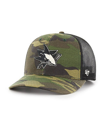 Бейсболка '47 Brand Men's Camo, Black San Jose Sharks Trucker Snapback '47 Brand