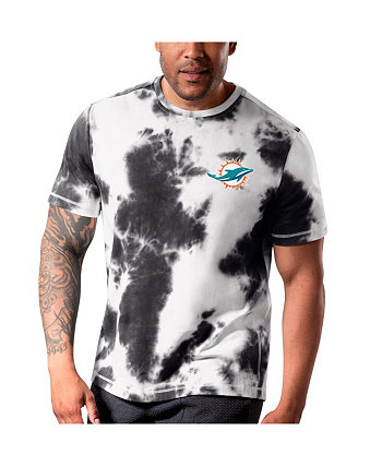 Мужская черная футболка Miami Dolphins Freestyle Tie Dye MSX by Michael Strahan