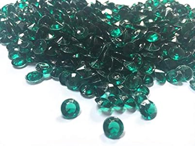 Acrylic Diamonds, 8mm Acrylic Color Faux Round Crystals Treasure Gems, 0.3 inch Tabletop Confetti Crystals for Table Confetti, Table Scatters, Vase Fillers, Party Decoration (1000pcs Aqua Blue) Jane Shop