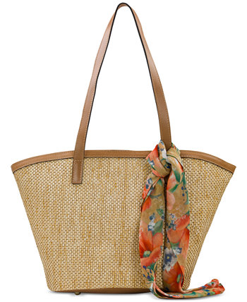 Marconia Large Tote with Apricot Blossoms Scarf Patricia Nash