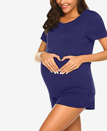 Женский пижамный комплект для беременных с короткими рукавами Lima, 2 предмета Savi Mom