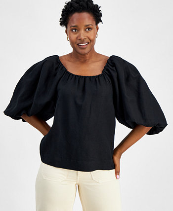 Women's Balloon-Sleeve Top, Created for Macy's On 34th