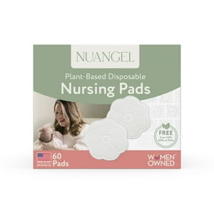 NuAngel Plant Based Disposable Nursing Pads, White, 60 Count NuAngel