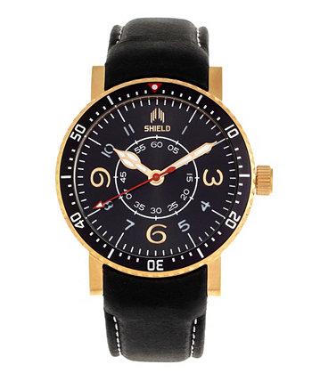 Часы Gilliam Diver с черным, темно-коричневым или светло-коричневым ремешком из натуральной кожи, 43 мм Shield