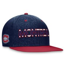 Men's Fanatics Branded  Navy/Red Montreal Canadiens Authentic Pro Rink Two-Tone Snapback Hat Fanatics