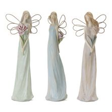 Фигурка ангела Melrose Pastel с цветочным акцентом — набор из 3 шт. Melrose