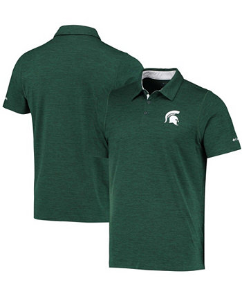 Мужская зеленая футболка-поло Omni-Shade Michigan State Spartans Tech Trail Space Dye Columbia