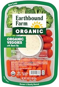 Earthbound Farm Organic Vegetable Tray with Ranch Dip 16oz Earthbound Farm