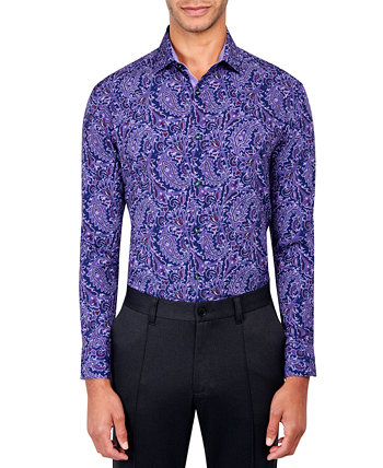 Мужская классическая рубашка узкого кроя с узором пейсли Society of Threads