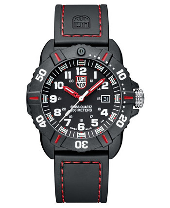 Мужские часы 3035 Cornado с красно-черным каучуковым ремешком Luminox