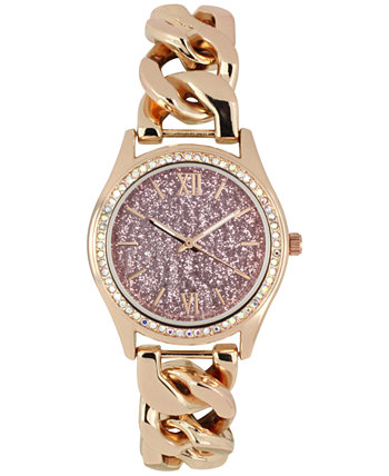 Женские часы с браслетом и звеньями цвета розового золота, 34 мм, созданные для Macy's I.N.C. International Concepts