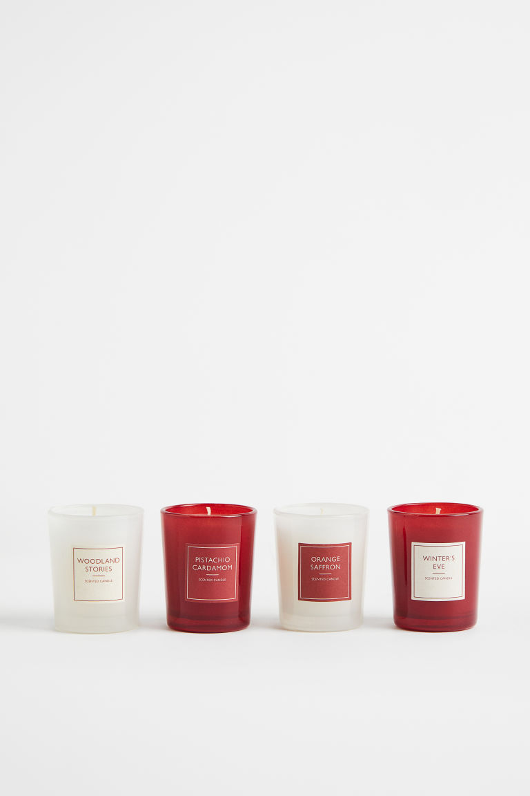 Ароматические свечи из 4 штук в подарочной упаковке H&M