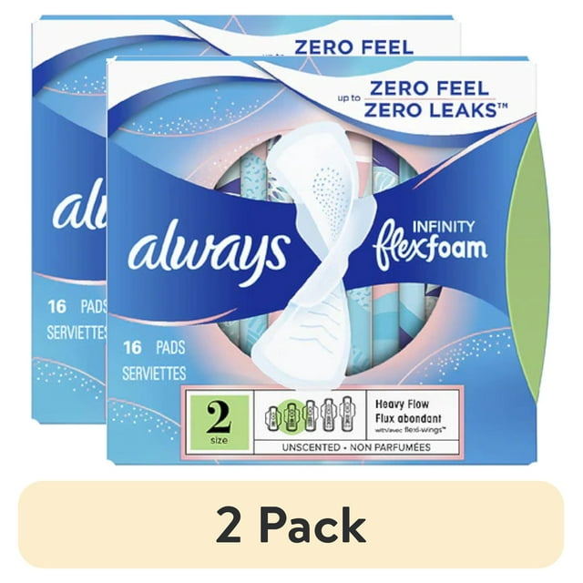 Always Infinity Pads with Flexi-Wings Unscented Heavy Flow 16 Each Always