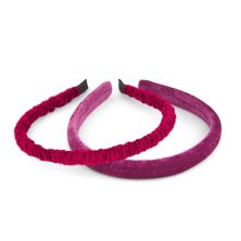 SO® Magenta & Scrunched Velvet 2-Piece Headband Set SO