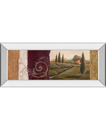 Картина на стене с принтом "Тосканская сцена I" в зеркальной раме - 18 "x 42" Classy Art