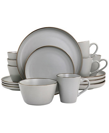 Набор столовой посуды Simon из 16 предметов, керамический, сервиз на 4 персоны Elama