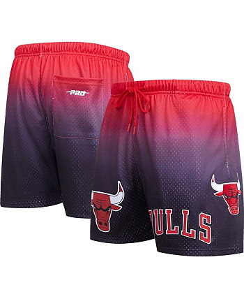 Мужские фиолетово-красные шорты из сетки с эффектом омбре Chicago Bulls Pro Standard