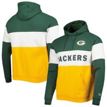 Мужская толстовка New Era Gold Green Bay Packers с цветными блоками Current Pullover Hoodie New Era x Staple
